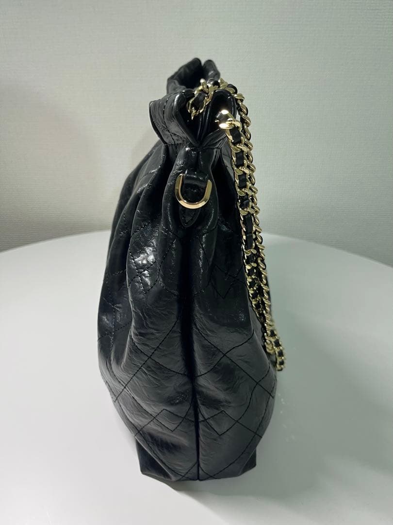 ドゥオ ブレードチェーンハンドルホーボーバッグ - ブラック