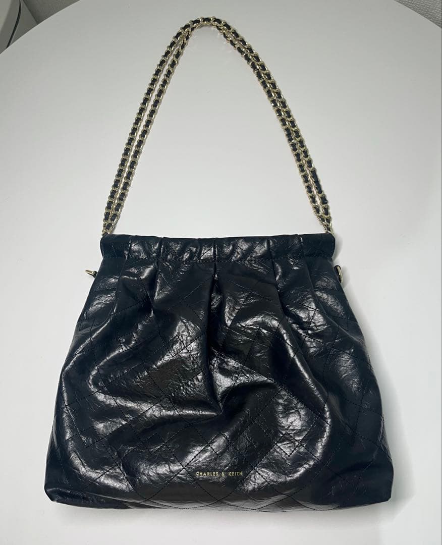 ドゥオ ブレードチェーンハンドルホーボーバッグ - ブラック