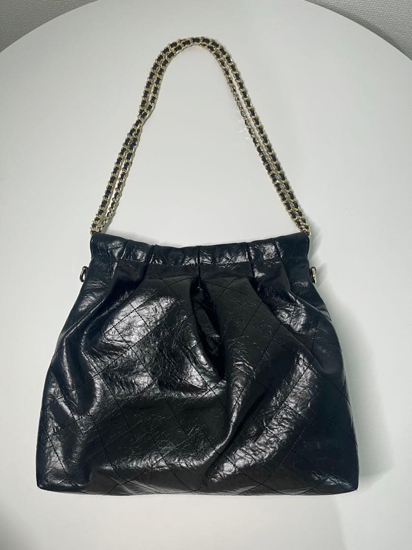 ドゥオ ブレードチェーンハンドルホーボーバッグ - ブラック