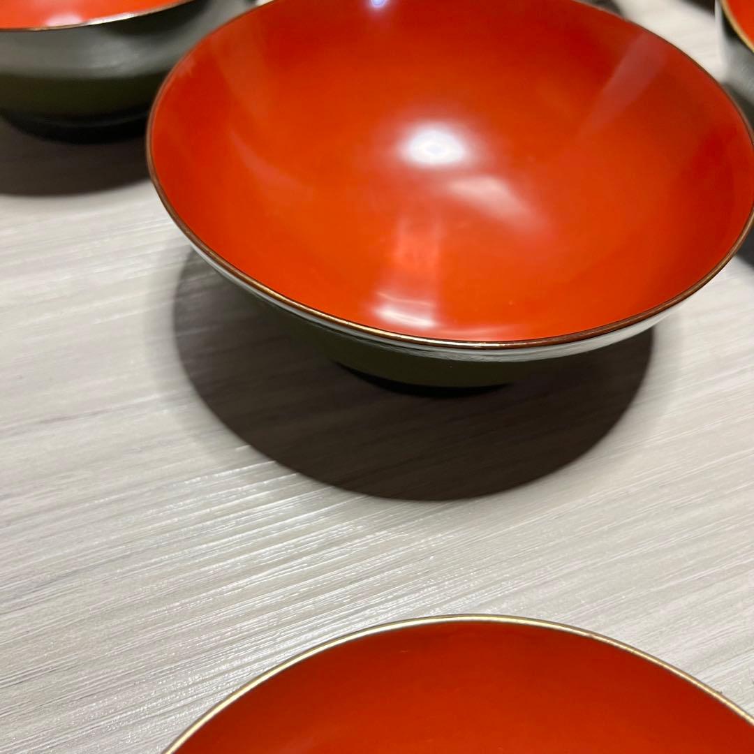 和製　アンティーク　江戸～明治　輪島塗　青漆　お吸い物椀　20客セット