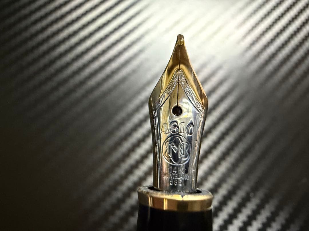 美品 モンブラン マイスターシュテュック 144 ブラック 中白 M 万年筆