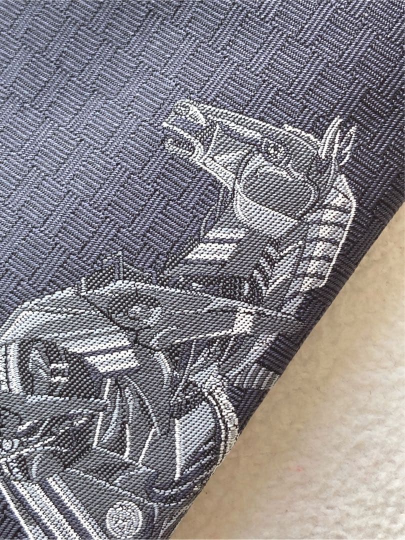 極美品　エルメス　ロボカバール　2023SS ヘヴィシルクタイ　ブラック　箱付