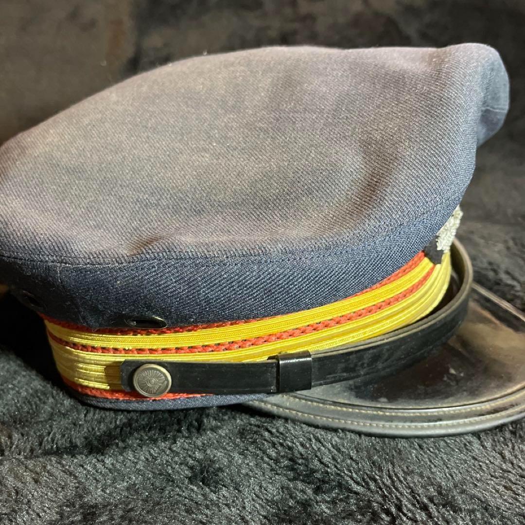 【国鉄】駅長用・助役用制帽2点◎北海道 室蘭地区放出品