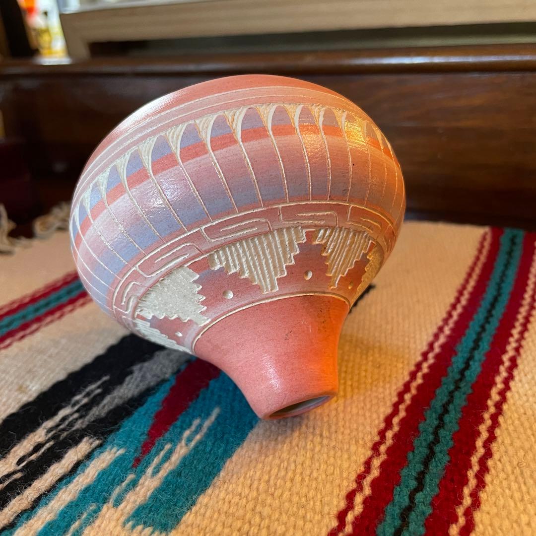貴重！ネイティブアメリカン　Navajo壷　ナバホ族プエブロ　ヴィンテージ雑貨