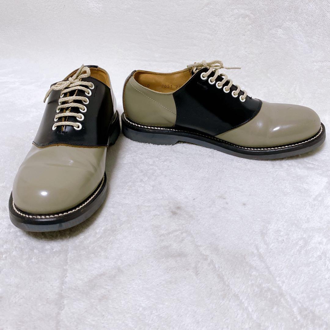 美品　REGAL　サドルシューズ　25.5cm　ブラック　グレー　バイカラー　黒