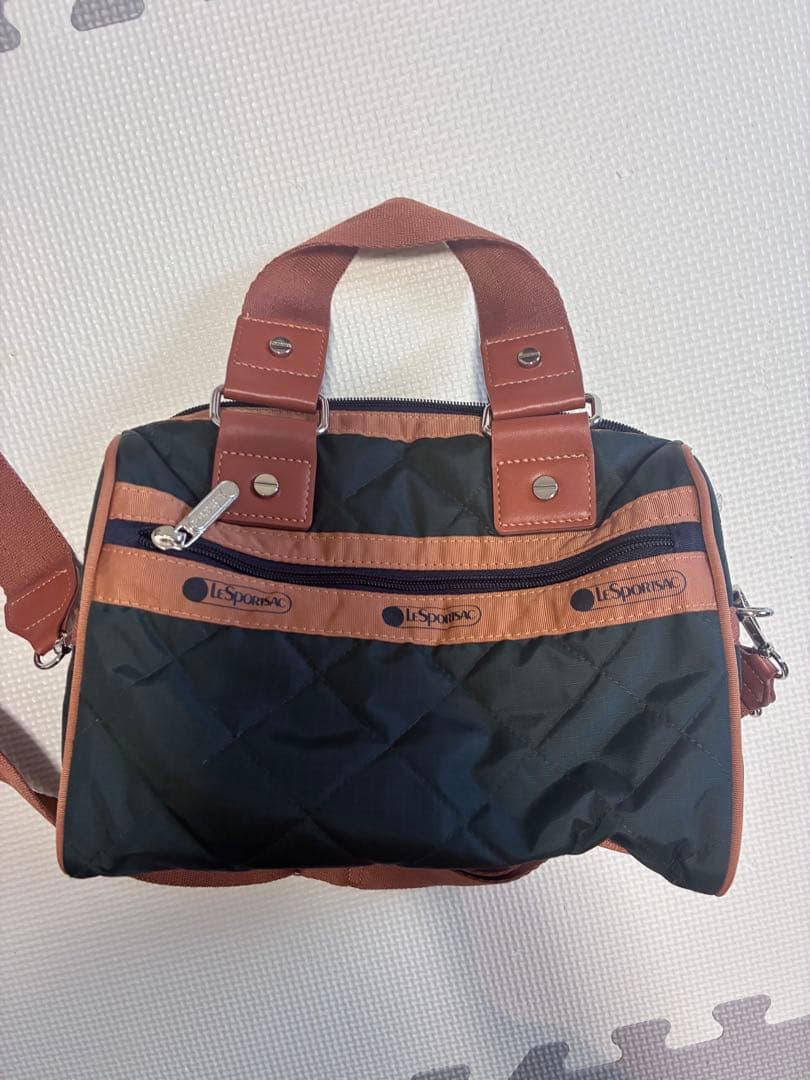 レスポートサック　ミニサッチェルバッグ　ダークグリーン　神崎恵