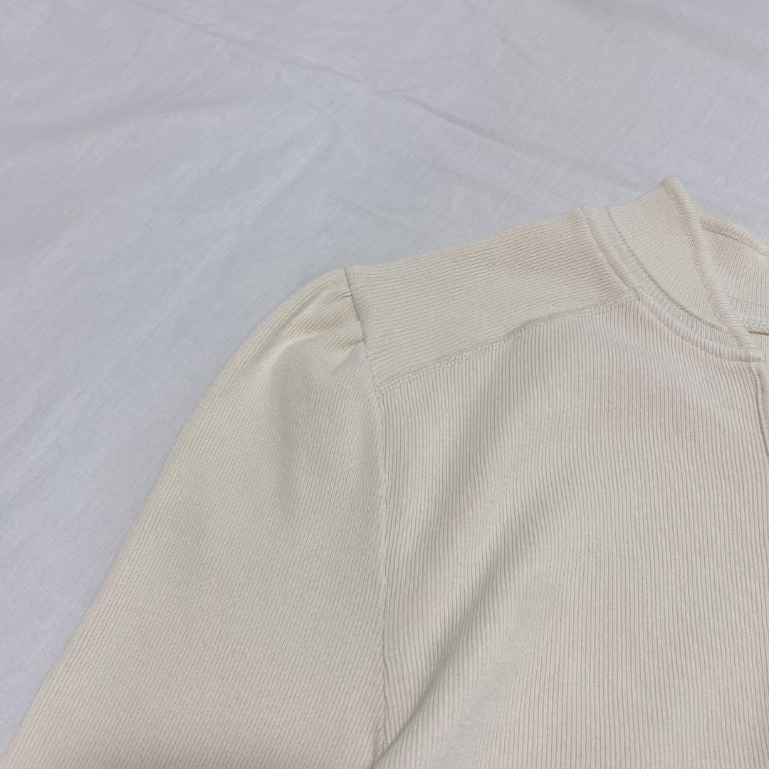 TODAYFUL トゥデイフル スタンドカラーリブトップス 白