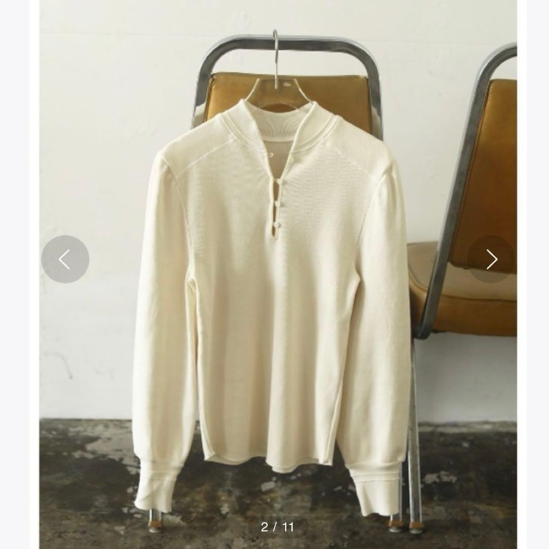 TODAYFUL トゥデイフル スタンドカラーリブトップス 白