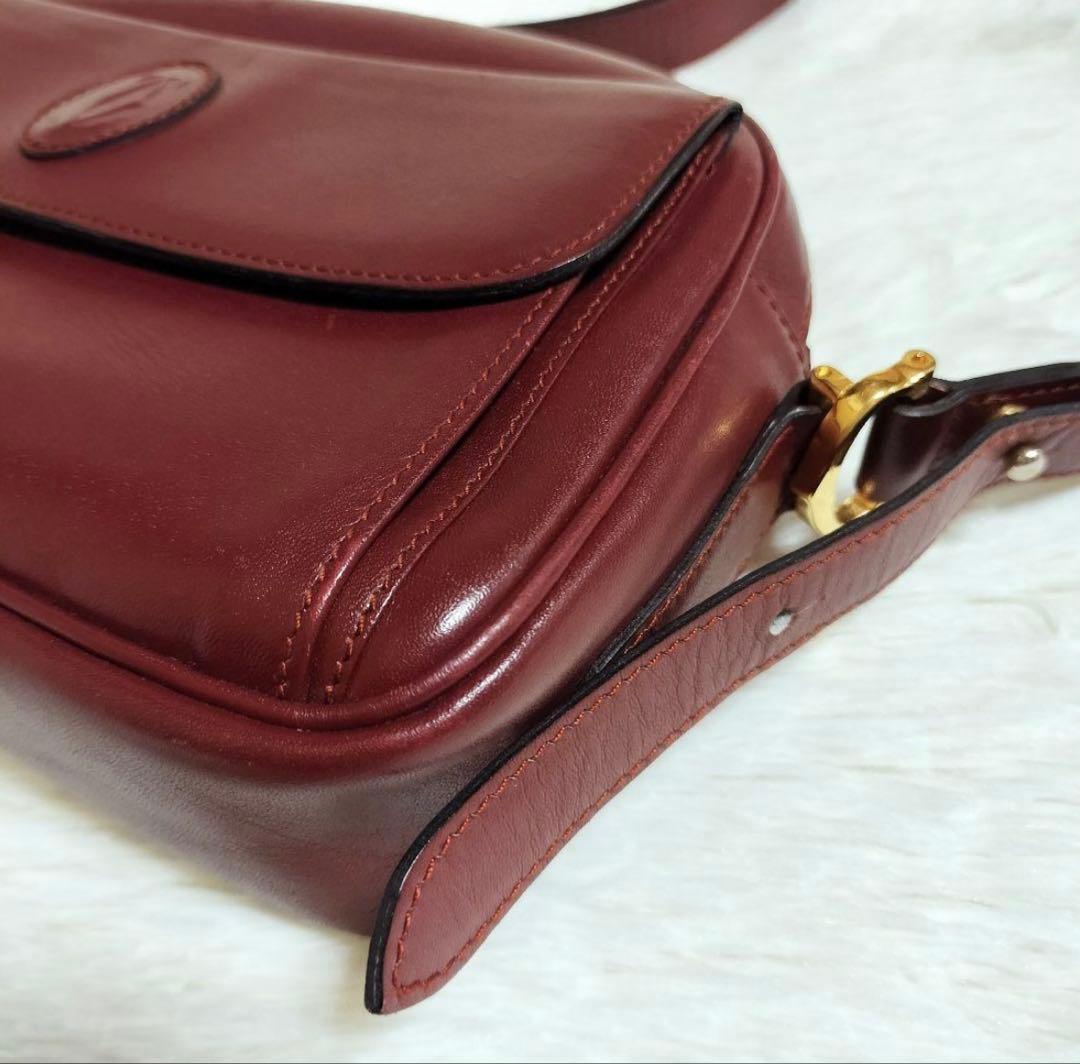 カルティエ ショルダーバッグ マストライン ボルドー