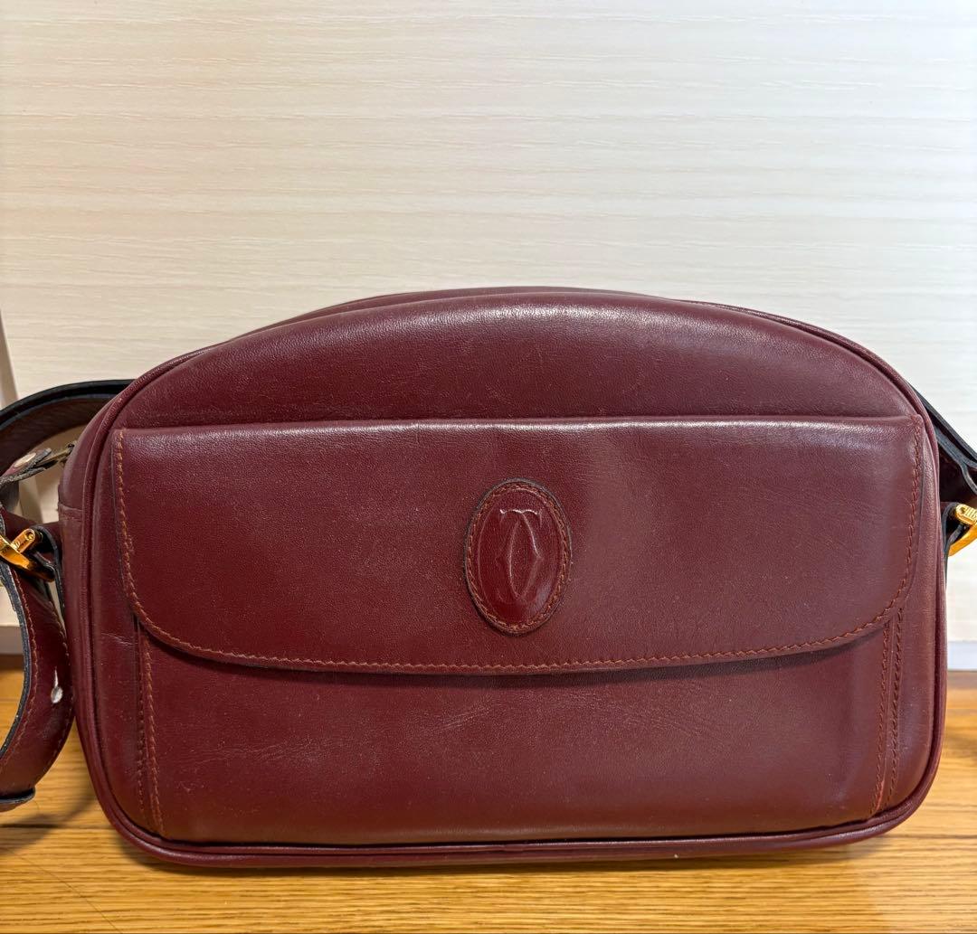 カルティエ ショルダーバッグ マストライン ボルドー