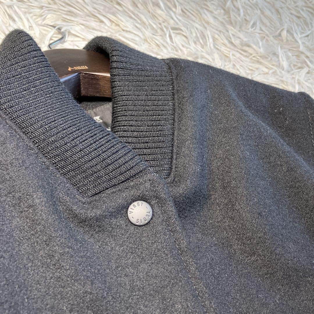 23区 ブルゾン ラムレザー コンビスタジャン ウール混 レザージャケット