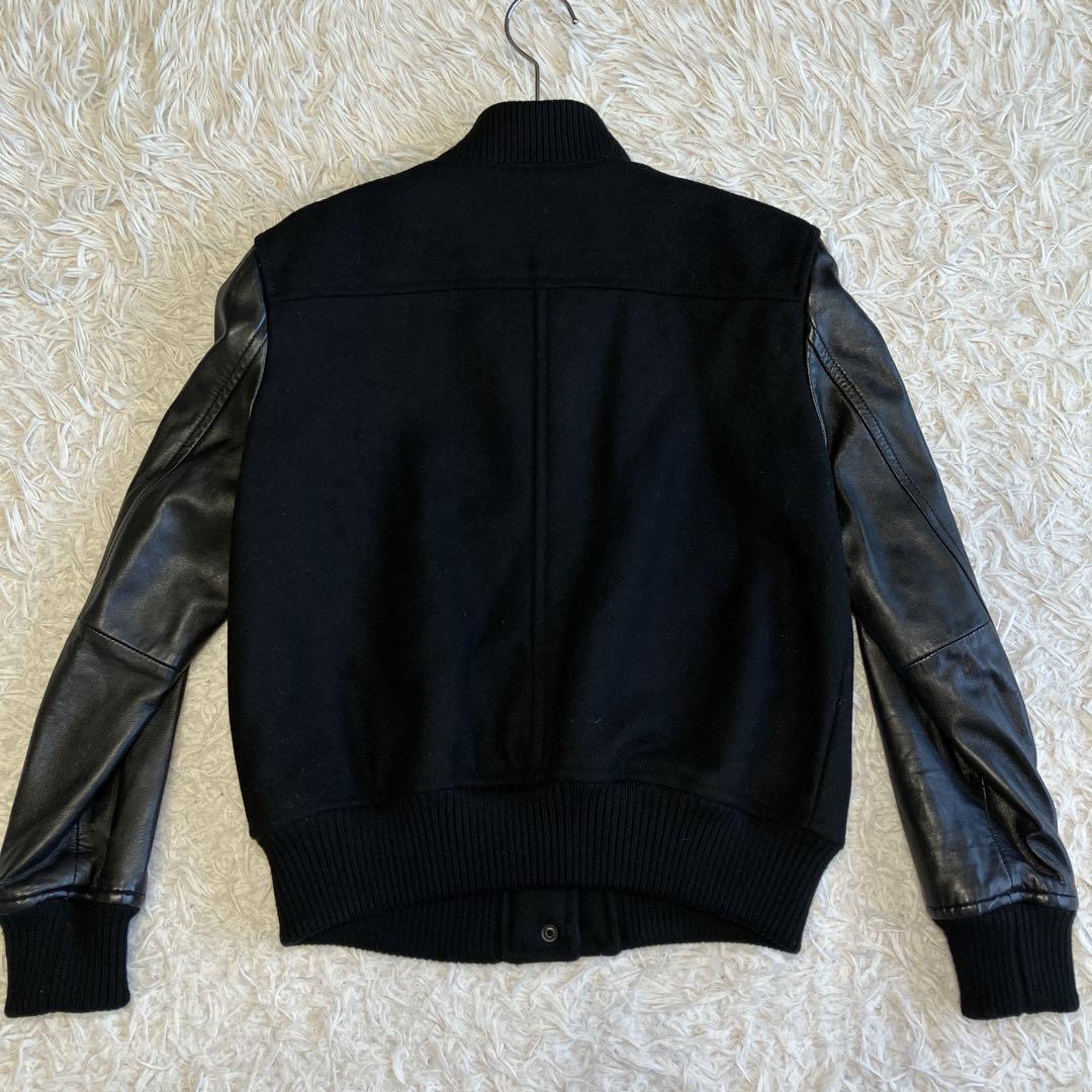 23区 ブルゾン ラムレザー コンビスタジャン ウール混 レザージャケット