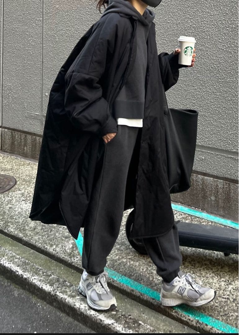 ファシル　オーバーサイズロングコート　シャツ型