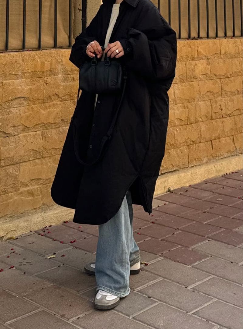 ファシル　オーバーサイズロングコート　シャツ型