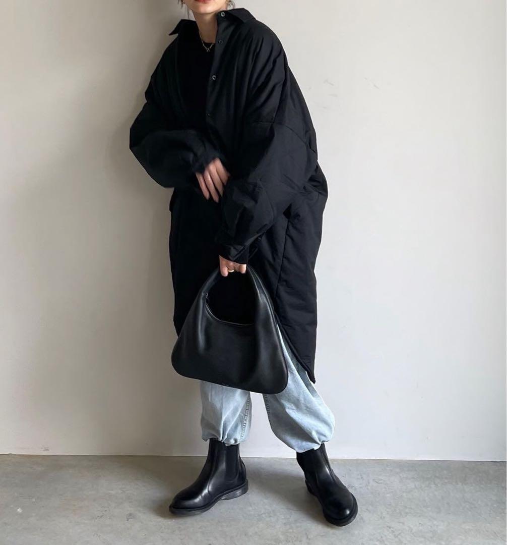 ファシル　オーバーサイズロングコート　シャツ型