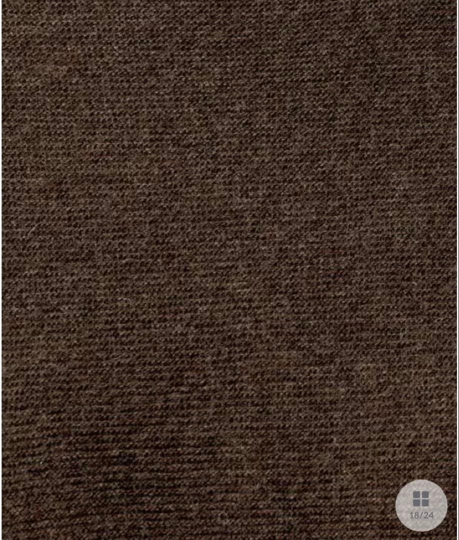 アンタイトル　大きいサイズ　ダークブラウン ニットロングワンピース