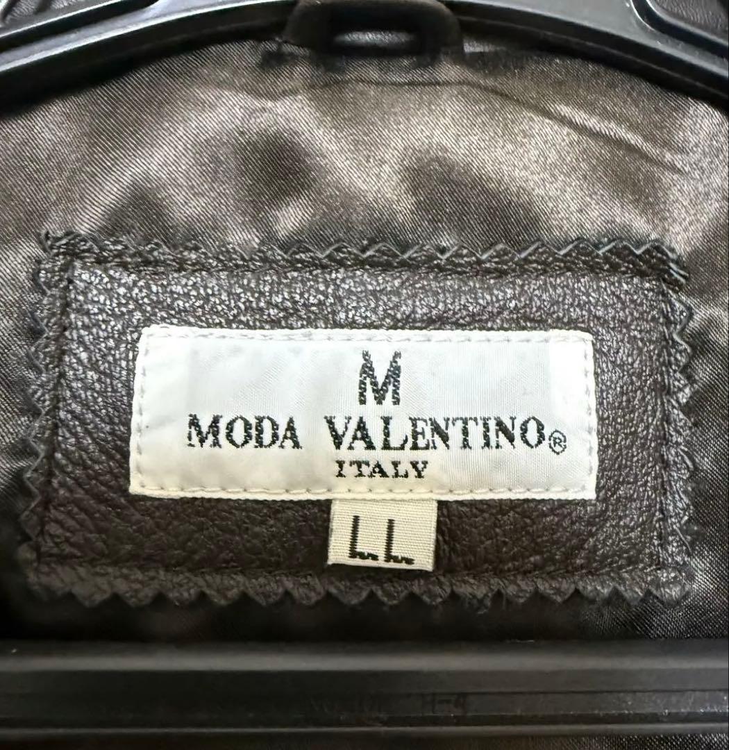 VALENTINO ラムレザーテーラードジャケット　大きいサイズ　XL ブラウン