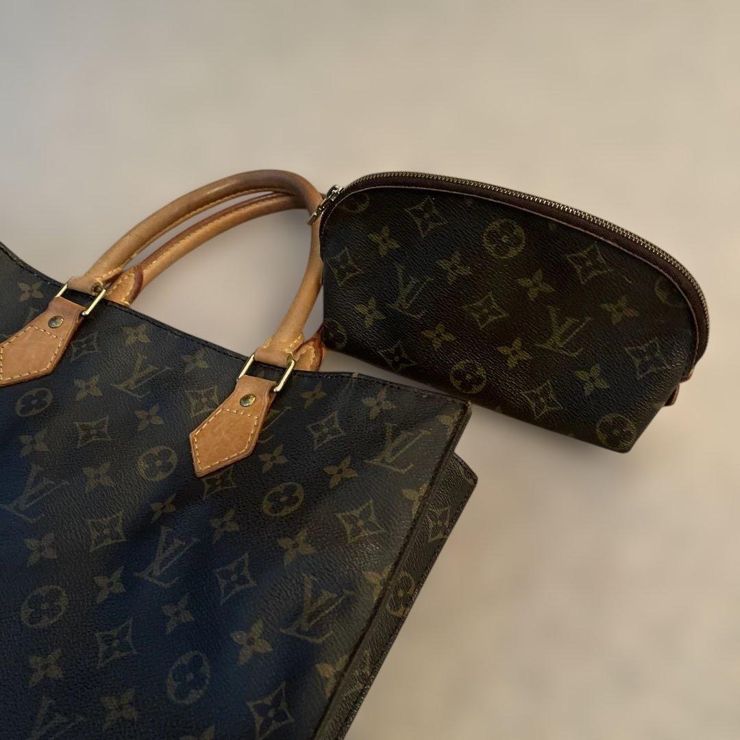 LOUIS VUITTON ルイ ヴィトン モノグラム サックプラ+ポーチ付