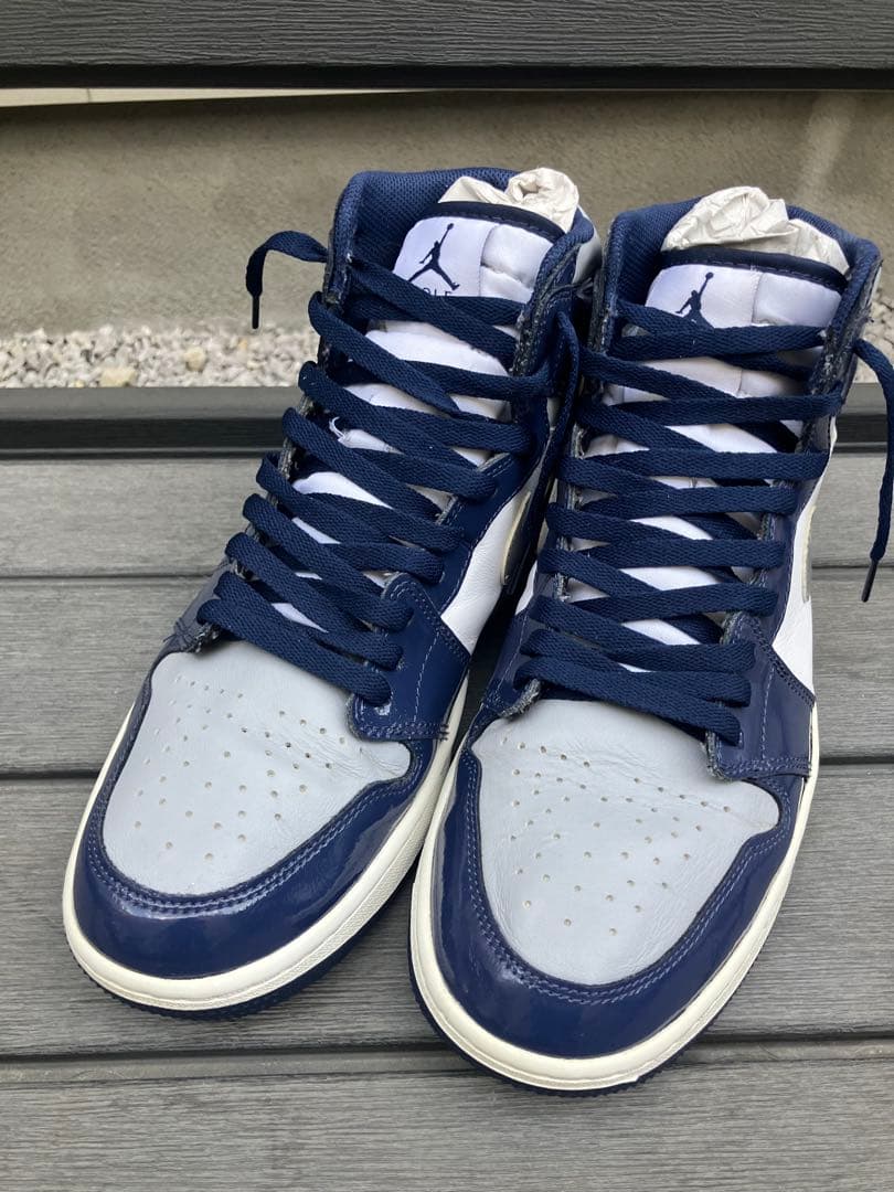 ナイキ　エアージョーダン1 ハイ　ゴルフネイビー28.5センチ