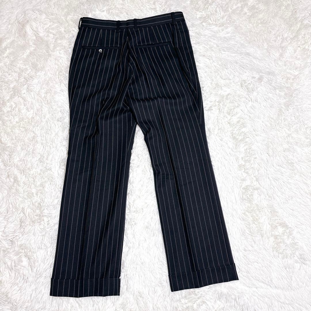 美品 TAILOR&CUTTER 有田一成 スーツ オーダー ストライプ 紫