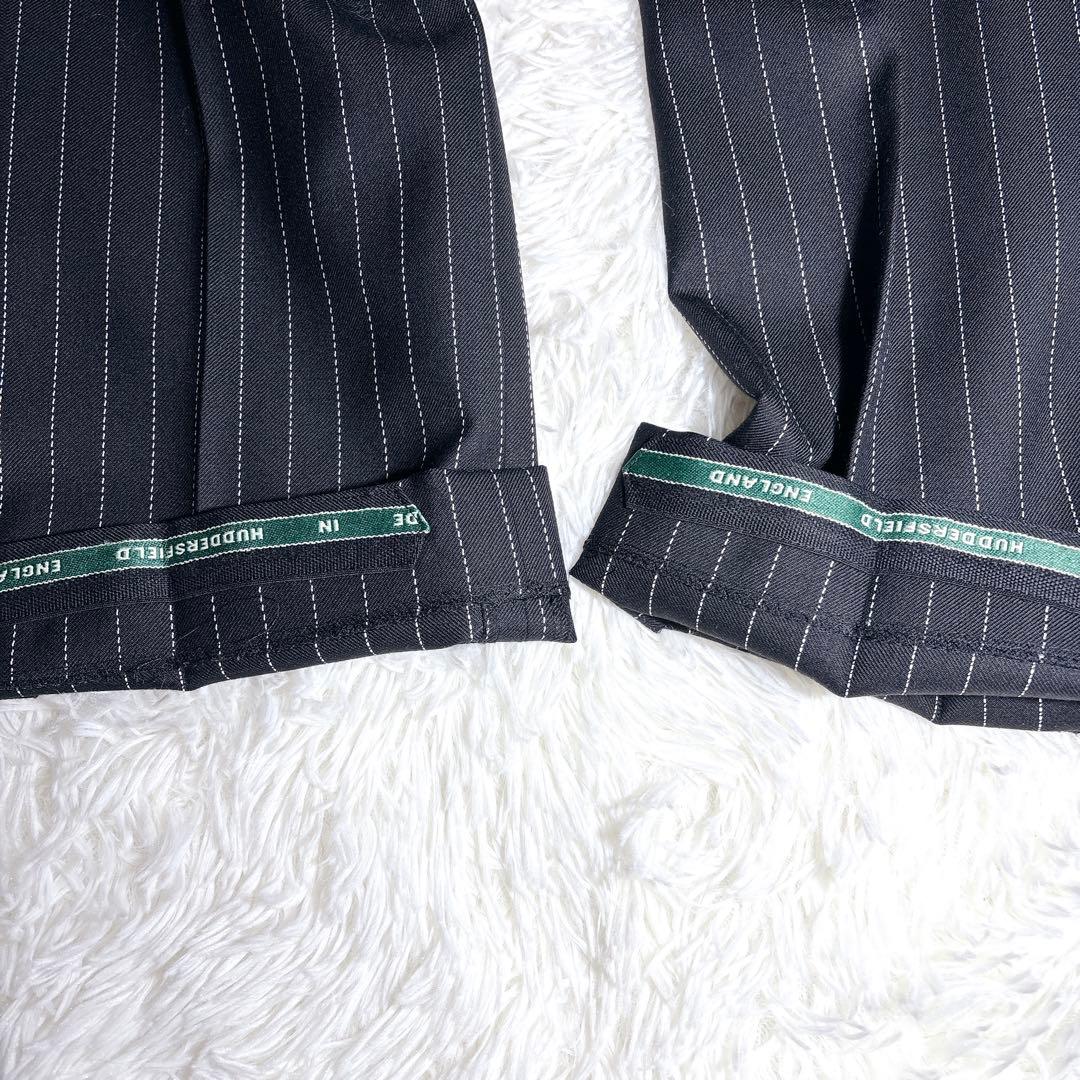 美品 TAILOR&CUTTER 有田一成 スーツ オーダー ストライプ 紫