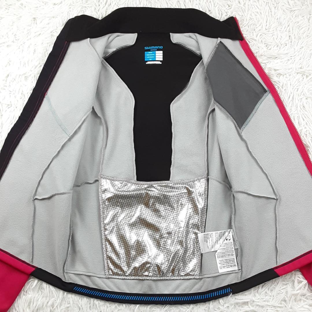 美品◎シマノ パールイズミ サイクリングウェアセットアップ ピンク ネイビー