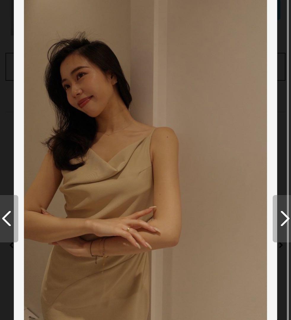 アシンメトリー ドレープ キャミ ワンピース KINO THE KEI