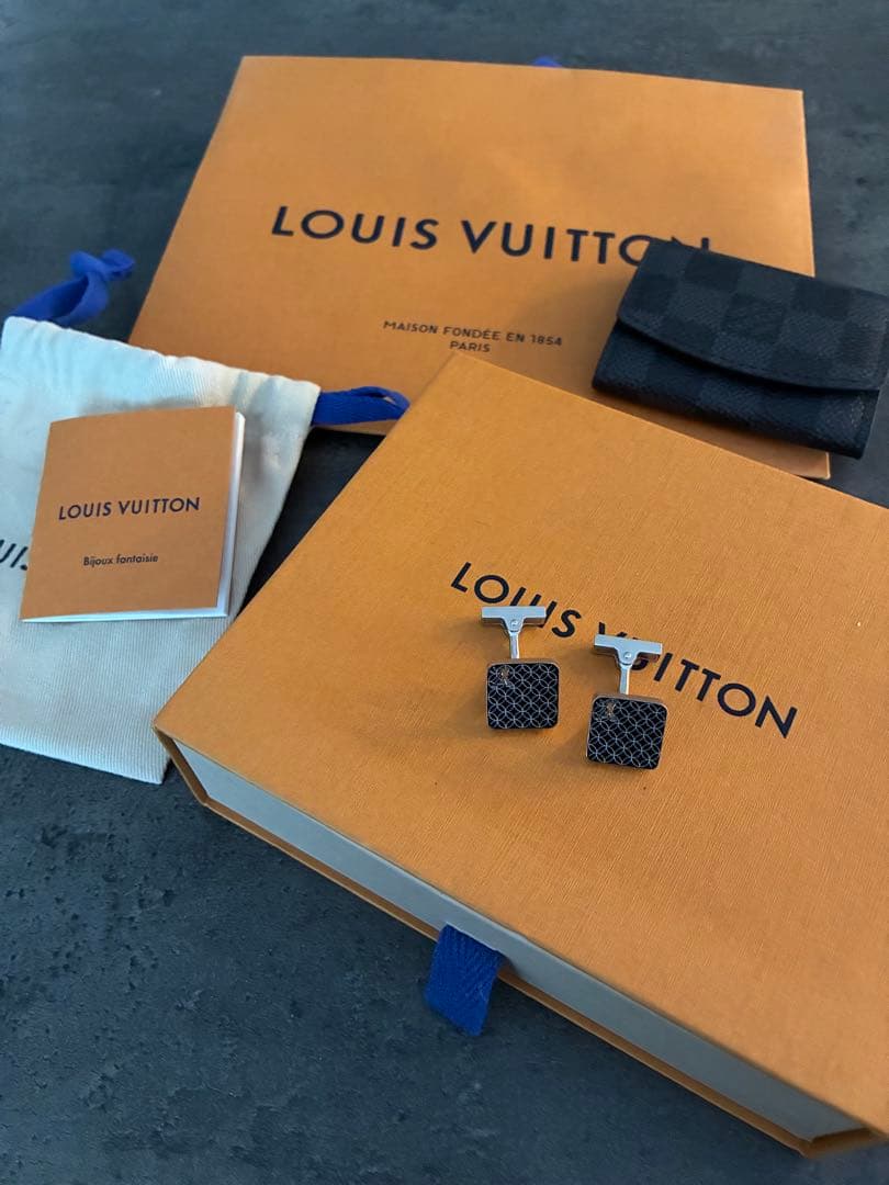 LOUIS VUITTON カフス カフリンクス シルバー 箱付