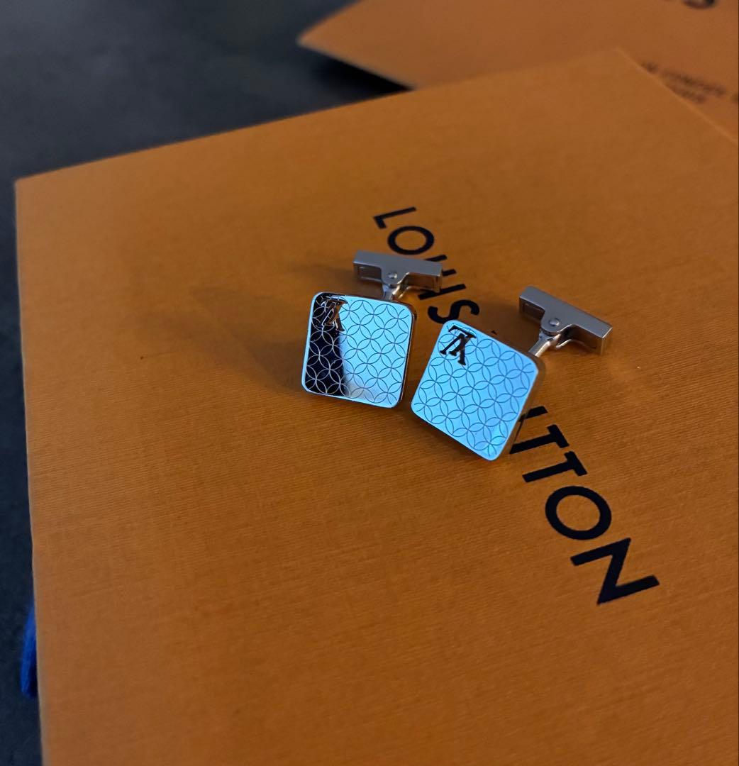 LOUIS VUITTON カフス カフリンクス シルバー 箱付