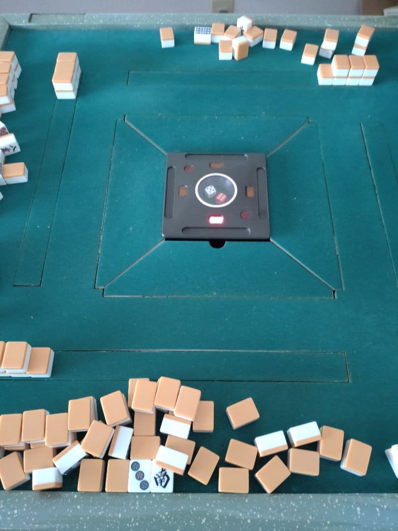 【ジャンク品】電動麻雀卓 AMOS GABIN グリーン