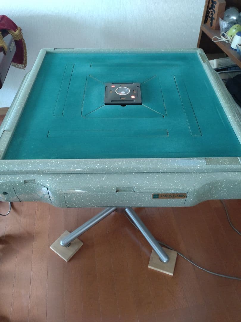 【ジャンク品】電動麻雀卓 AMOS GABIN グリーン