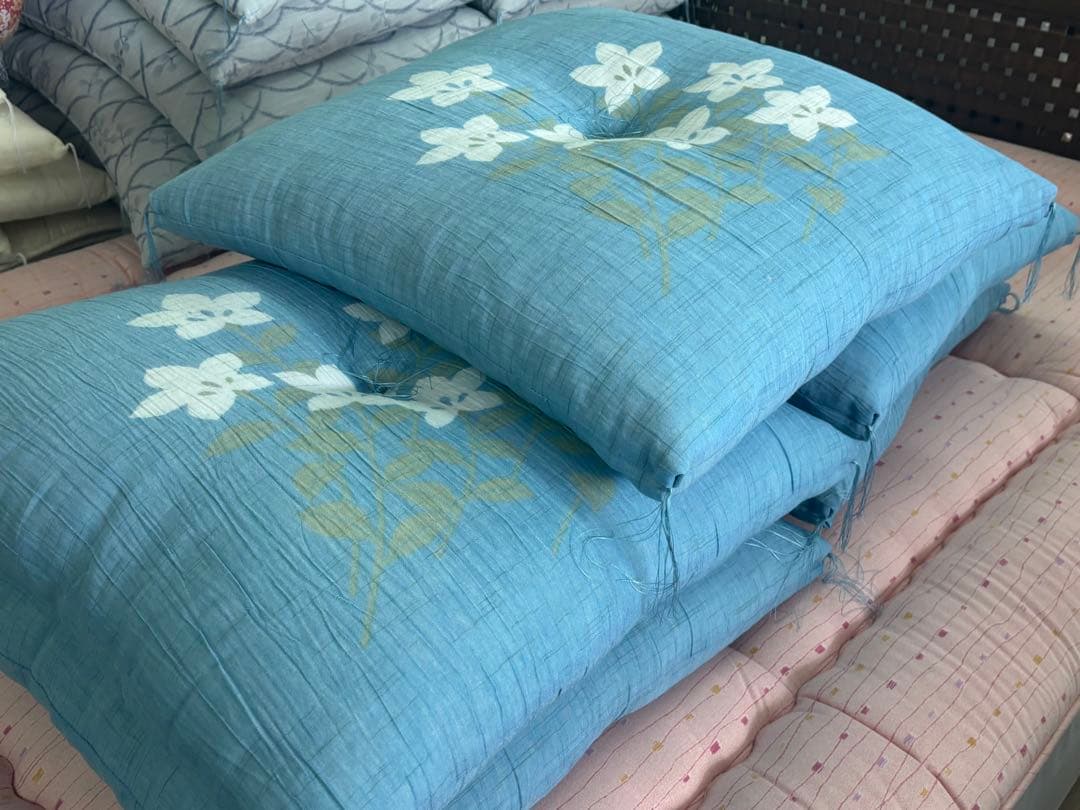 夏座布団　わ座布団　日本製　手作り55×59 5枚組