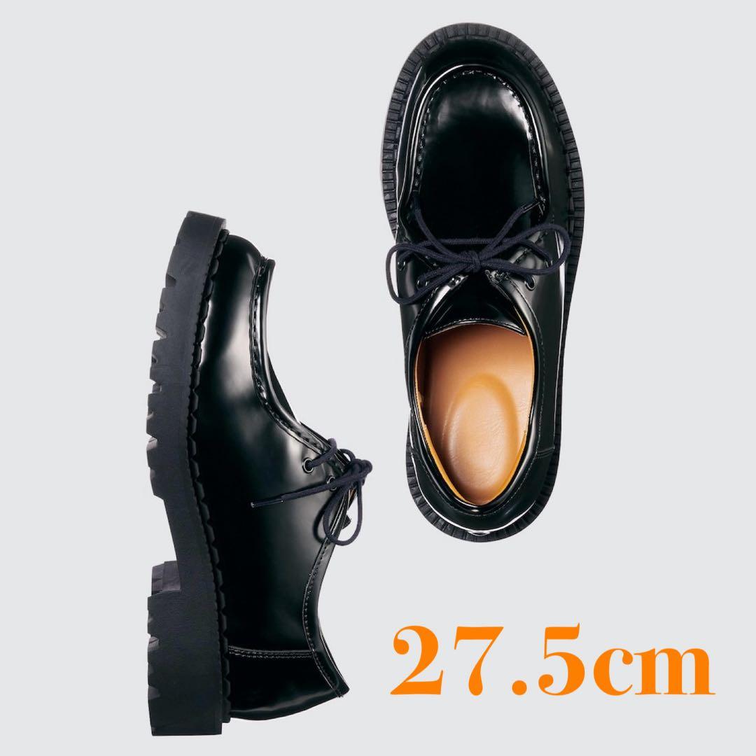 【新品未使用品】UNIQLO C ユニクロ レザー レースアップシューズ