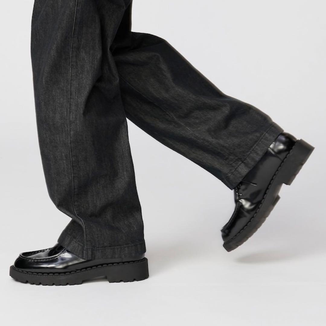 【新品未使用品】UNIQLO C ユニクロ レザー レースアップシューズ