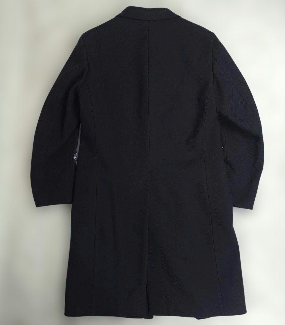 ✨美品✨ ユニクロ +J ウールブレンドチェスターコート ヘリンボーン 紺色