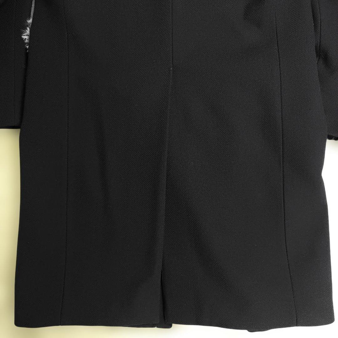 ✨美品✨ ユニクロ +J ウールブレンドチェスターコート ヘリンボーン 紺色