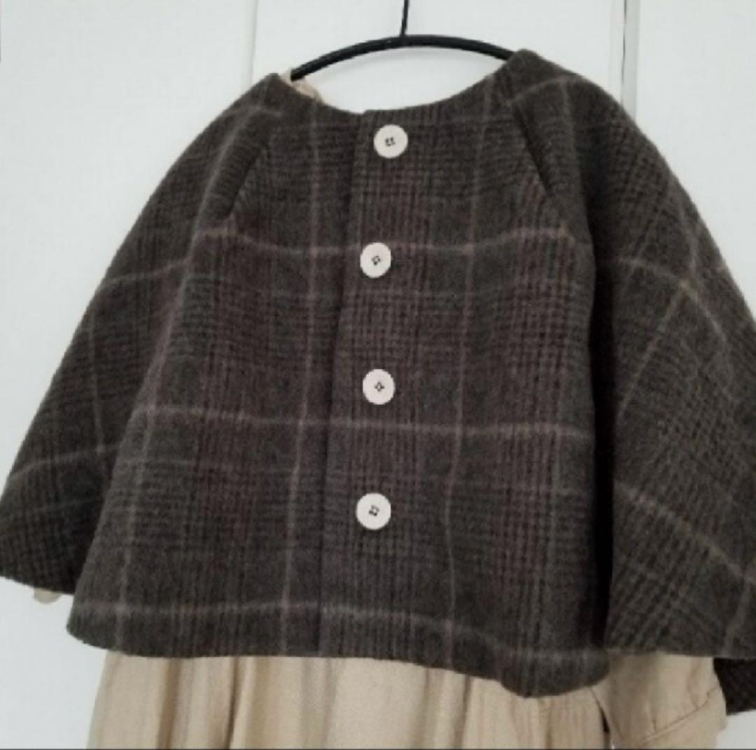 【週末限定値下げ】GASA チェック柄ウールケープ