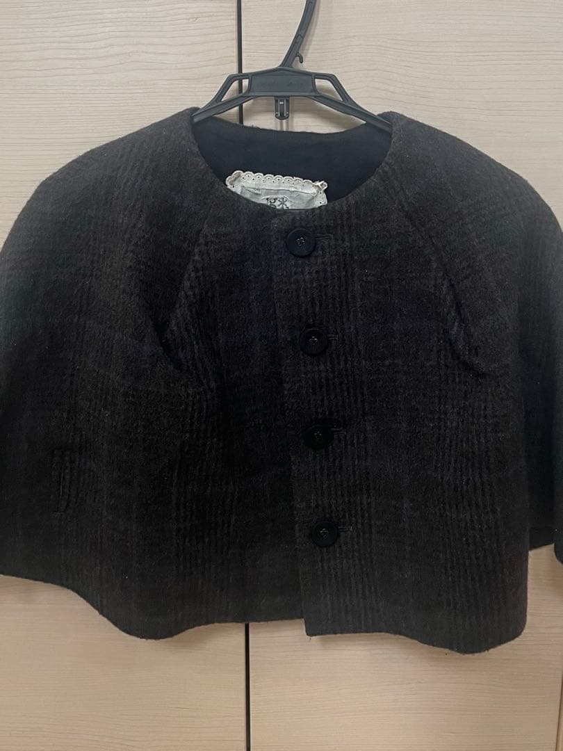 【週末限定値下げ】GASA チェック柄ウールケープ