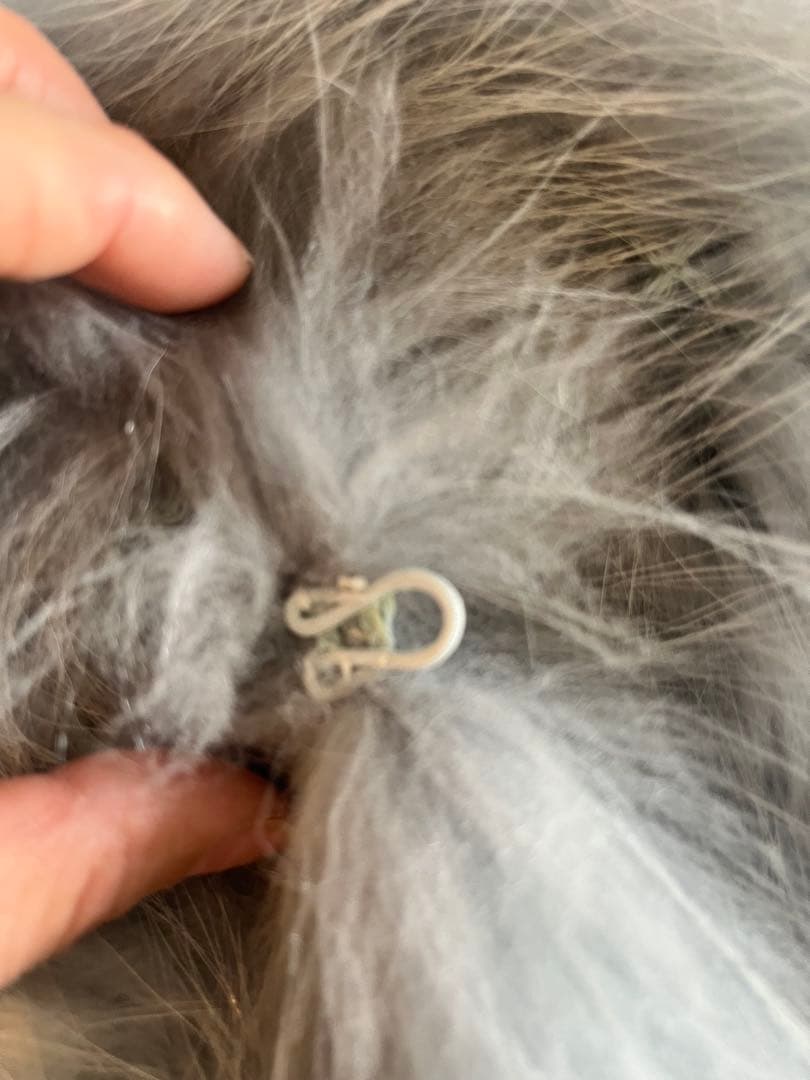 本物毛皮コートグレー ファーショートジャケット