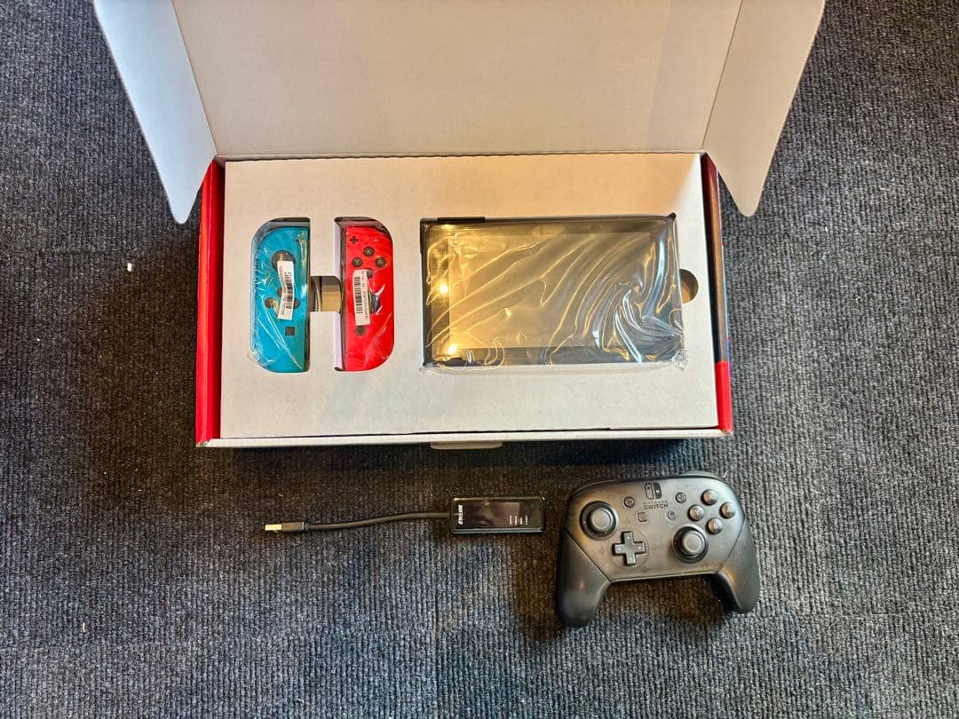 switch 付属品完備　プロコン　LANケーブル接続アダプター付き