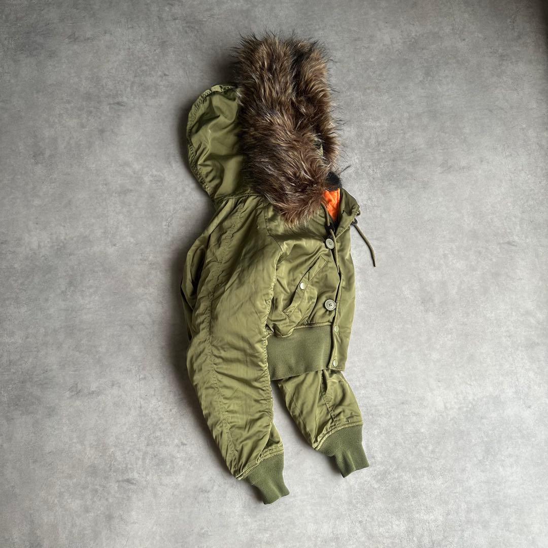 00s Y2K N2B flight jacket N-2B khaki 短丈