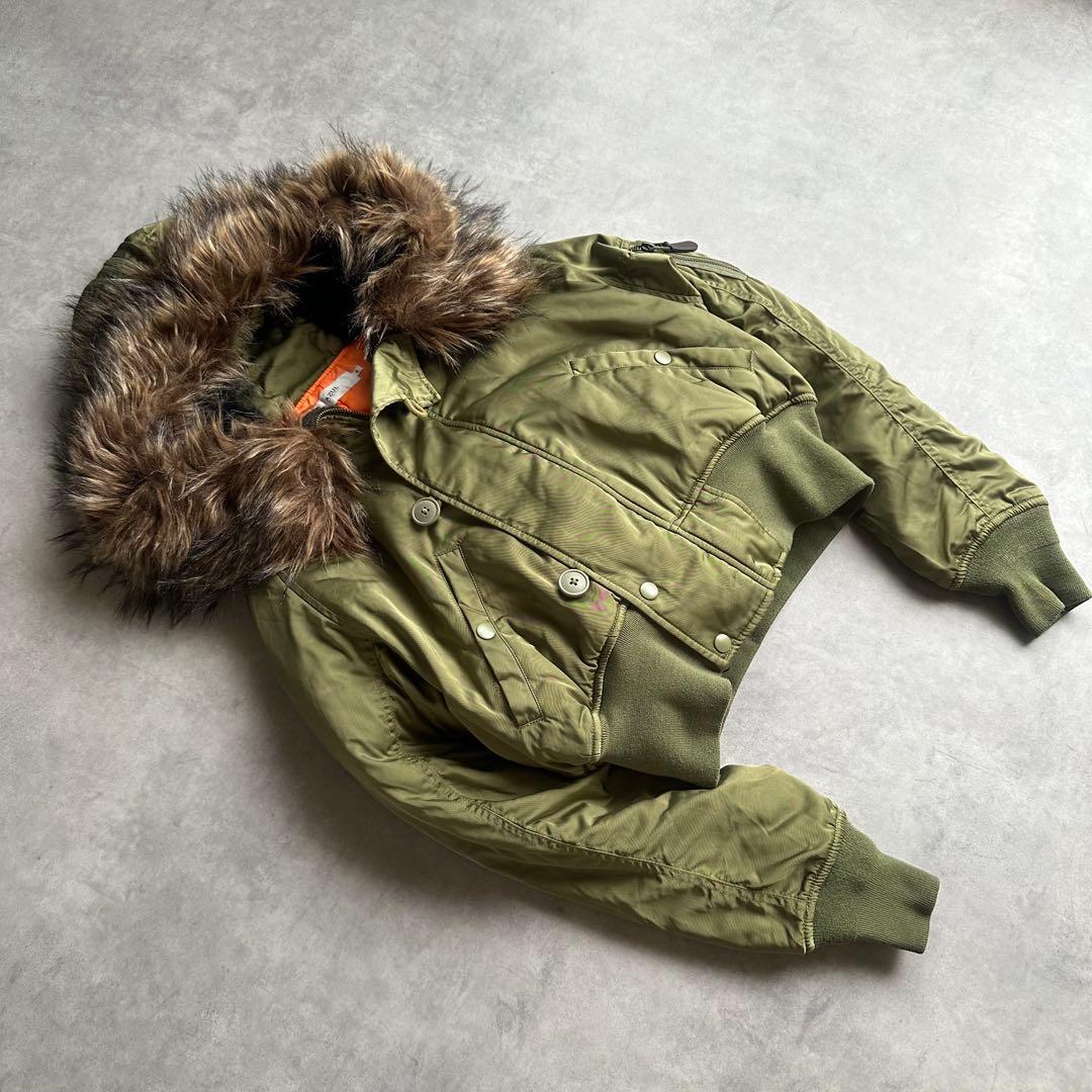 00s Y2K N2B flight jacket N-2B khaki 短丈