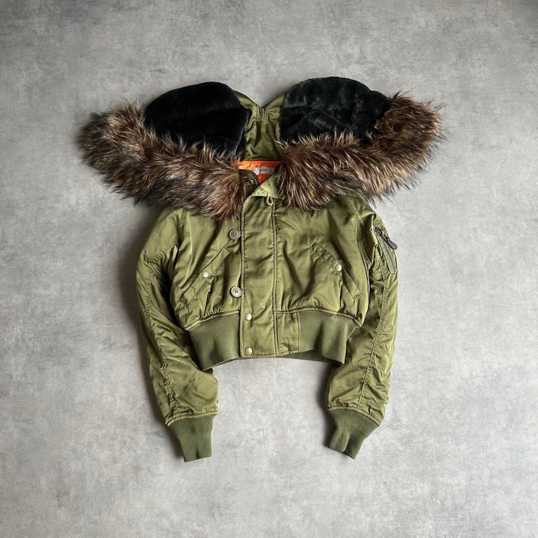 00s Y2K N2B flight jacket N-2B khaki 短丈