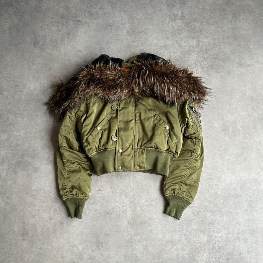 00s Y2K N2B flight jacket N-2B khaki 短丈