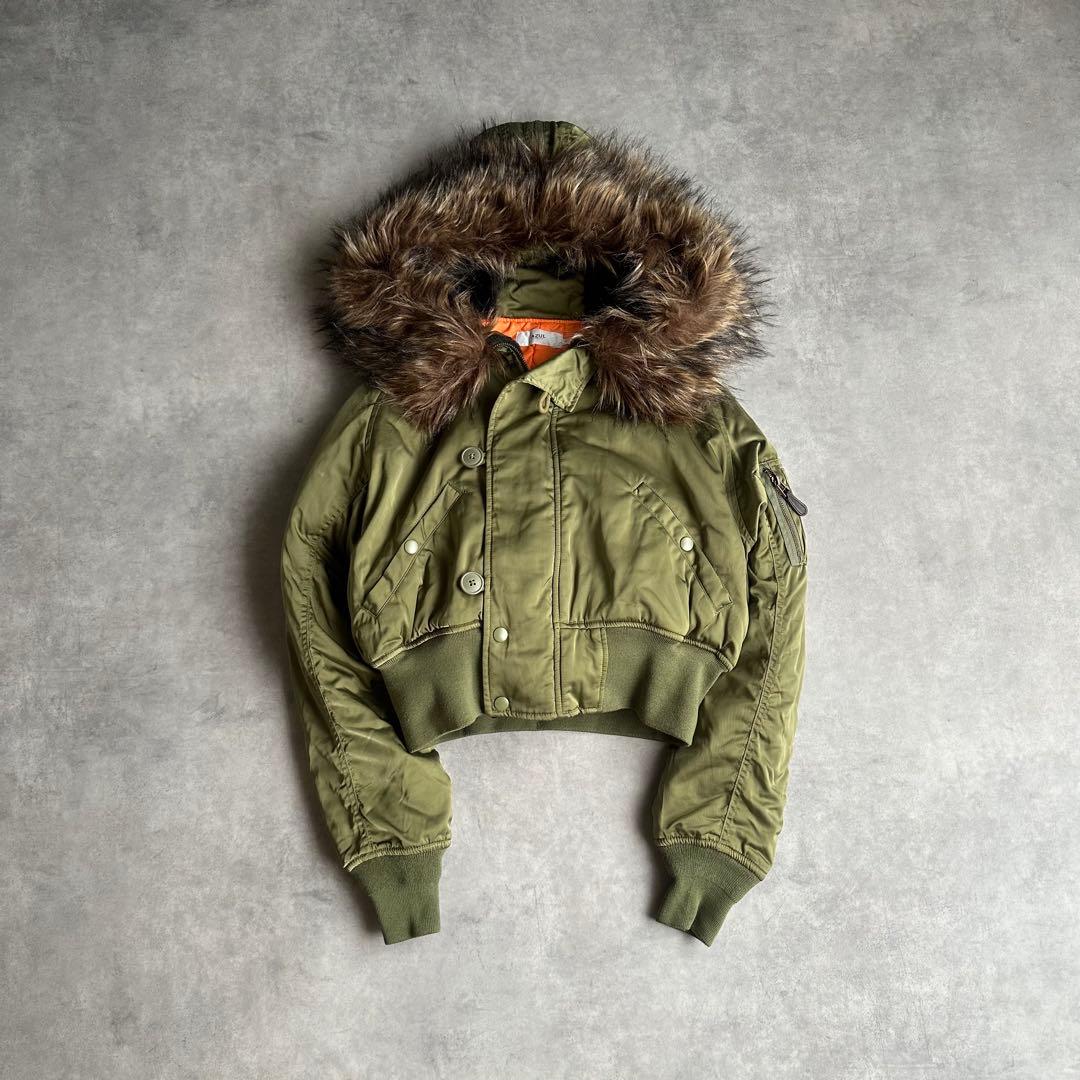 00s Y2K N2B flight jacket N-2B khaki 短丈