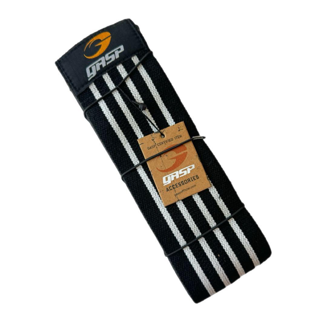 ウエイトトレーニング Gasp Knee wraps, Black/white