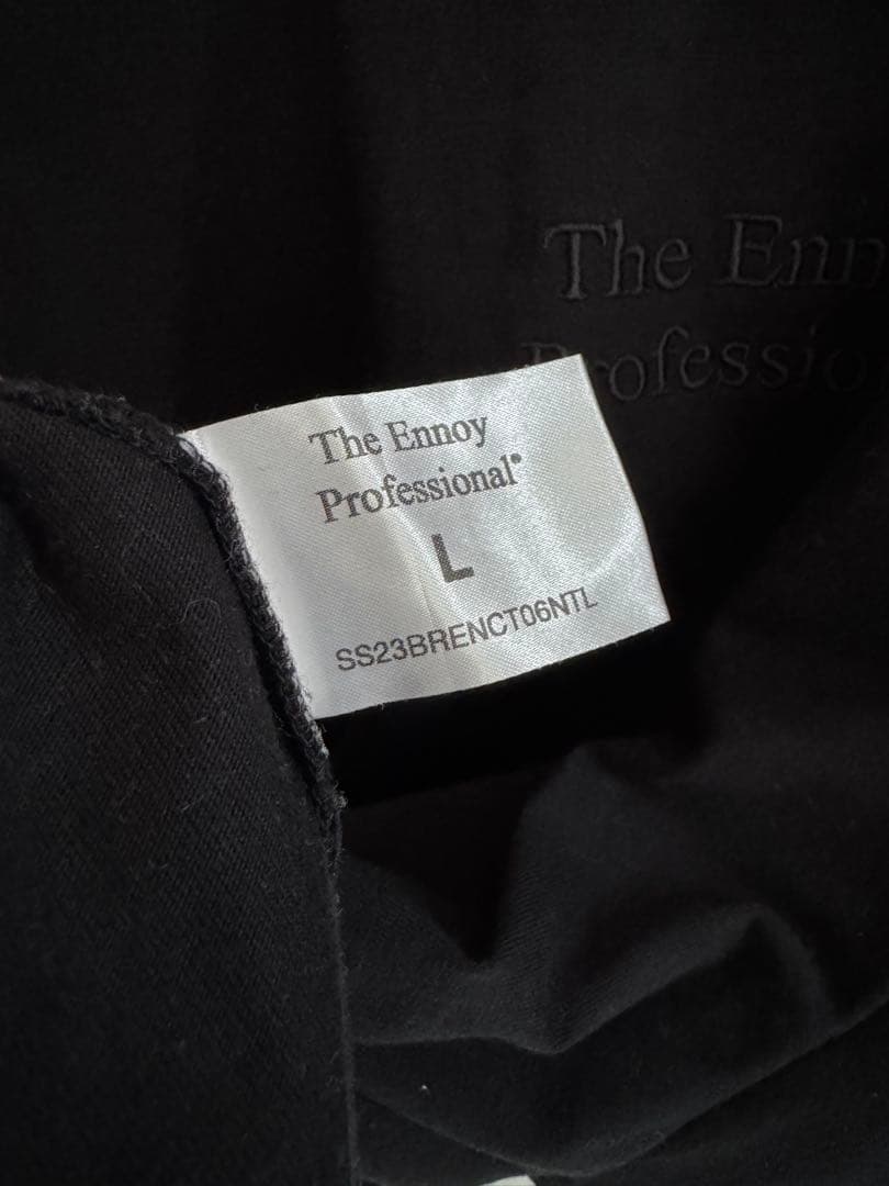 The Ennoy ブラック 長袖カットソー　ロゴ黒