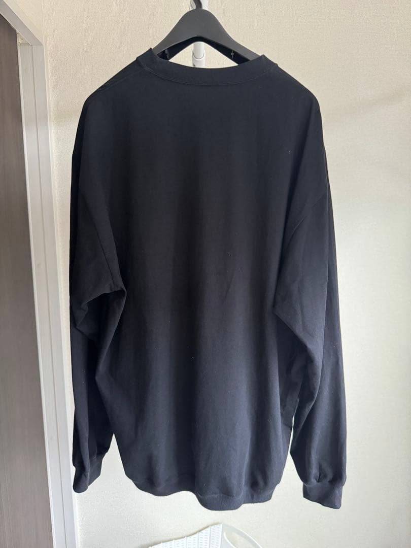 The Ennoy ブラック 長袖カットソー　ロゴ黒