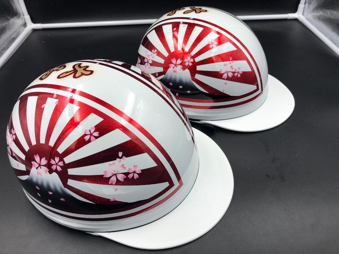 コルク半　カスタム　富士日章　マジック　ホワイトレッド　ラメ　桜　セット