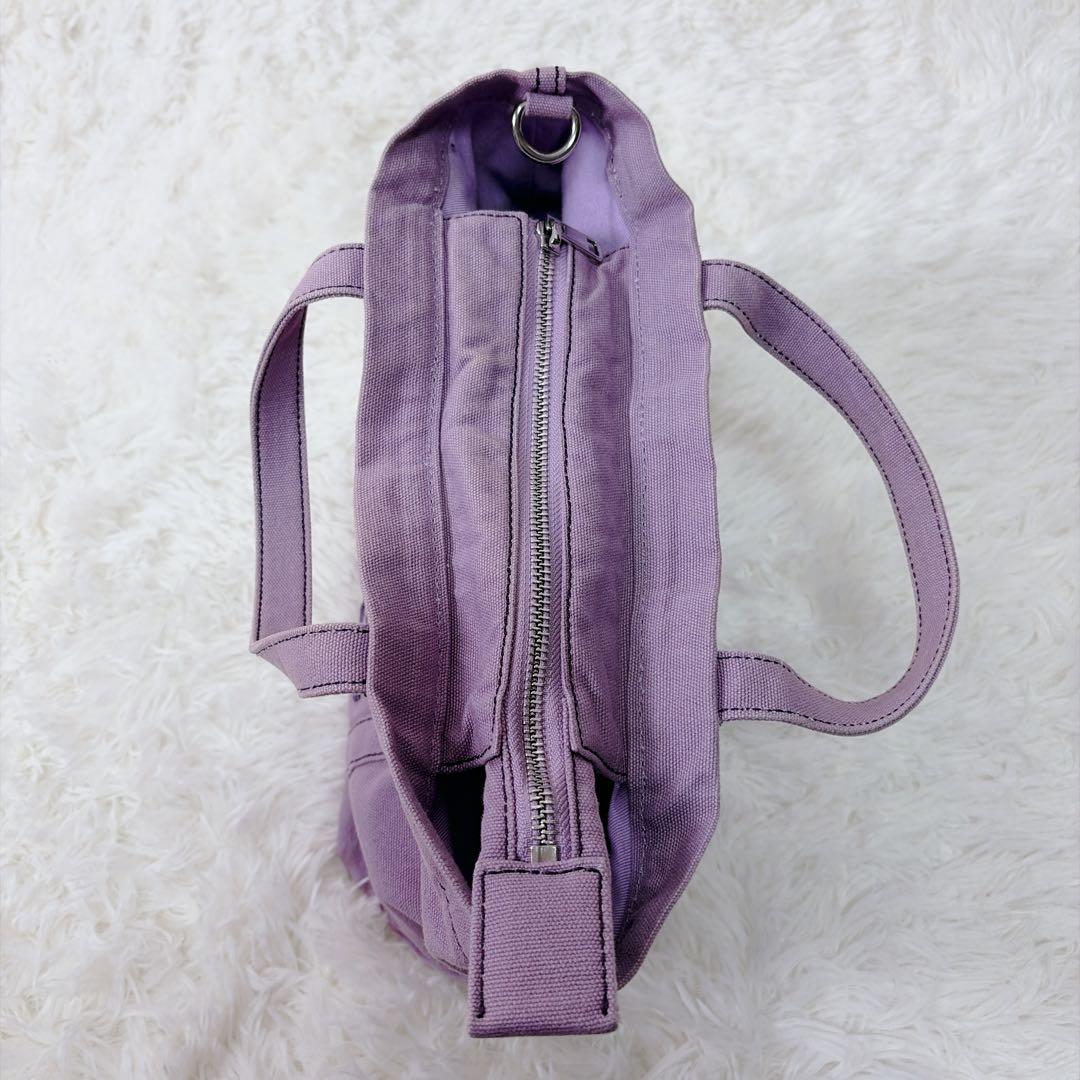【美品】 メゾンキツネ キャンバストート 紫 ショルダー付　2way